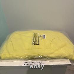 NEW Supreme x KAWS Chalk Box Logo Bogo Light Lemon Hoodie Sweatshirt Size Large