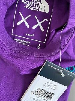 NWT The North Face x KAWS XX Short Sleeve T-shirt Size Large Logo Gravity Purple
