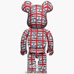 New Authentic Medicom Be@rbrick 1000% Have A Good Time Bearbrick Kaws 400%