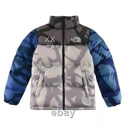 New KAWS X Down Jacket 700 North Orange Blue