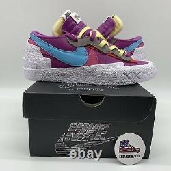 Nike Blazer Low sacai KAWS Purple Dusk DM7901-500 Size 12