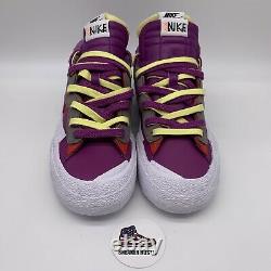 Nike Blazer Low sacai KAWS Purple Dusk DM7901-500 Size 12