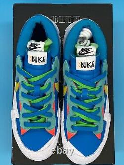 Nike Blazer Low x KAWS x Sacai Neptune Blue 2021 DM7901-400 Brand New DS