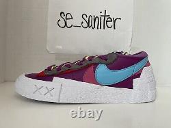 Nike Blazer Low x KAWS x Sacai Purple Dusk White DM7901-500 Men's Sizes 8