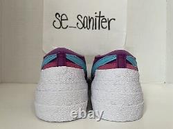Nike Blazer Low x KAWS x Sacai Purple Dusk White DM7901-500 Men's Sizes 8