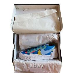 Nike Blazer Low x KAWS x sacai Neptune Blue 2021 DM7901-400 Men's Size 9.5