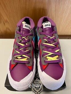 Nike Blazer Low x Sacai x Kaws Purple Dusk DM7901-500 DS sz 10.5 waffle