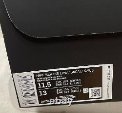 Nike KAWS Sacai Blazer Low Red Size 11.5 Men DM7901-600