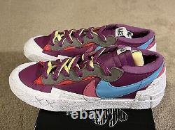 Nike Sacai x Kaws Blazer Low Purple Dusk DM7901-500 Men's Size 9 New With Box