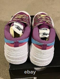 Nike Sacai x Kaws Blazer Low Purple Dusk DM7901-500 Men's Size 9 New With Box
