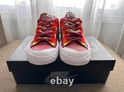 Nike x Kaws x Sacai Blazer Low Team Red Size US9 Brand New