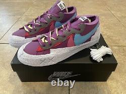 Nike x Sacai x Kaws Blazer Low Purple Dusk DM7901-500 Size 13