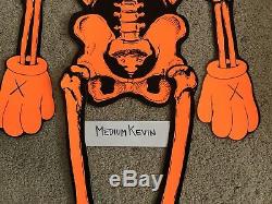 OriginalFake Kaws 4ft Companion Halloween Skeleton Ornament 2007 Orange BFF