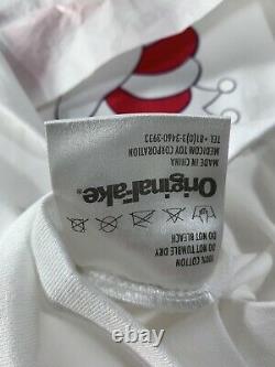 OriginalFake X KAWS White T shirt Sz L (3) Jester Red Pinkish Original Fake NWT