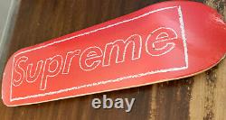 SUPREME/ KAWS Chalk Logo Skateboard Deck Red SS21 WEEK 1 AUTHENTIC/ (IN HAND)