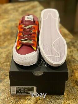 Sacai x KAWS x Nike Blazer Low'Red' (DM7901-600) Size 10M