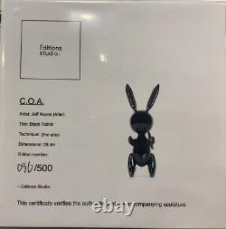 Sculpture Black Balloon Rabbit Editions Studio With COA -Not Banksy Kaws Koons