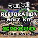 Specbolt Restoration Bolt Kit For Kawasaki KX250 Fasteners Nickel Wurks KX 250