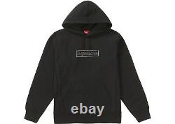 Supreme KAWS Chalk Box Logo Hooded Sweatshirt Black Large SS21 New IN HAND