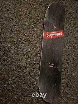 Supreme Kaws Chalk Logo Skateboard Deck Black BRAND NEW White SS21