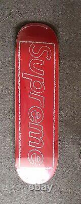 Supreme Kaws Chalk Logo Skateboard Deck New In Packet Sold Out RED