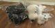UNIQLO KAWS x PEANUTS SNOOPY Plush Toy Set of 4 White Black Large Small Ltd New
